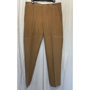 Orvis Moleskin Brisbane Moss Plain Flat Front Mens Khaki Pants 34 x 32 NEW!